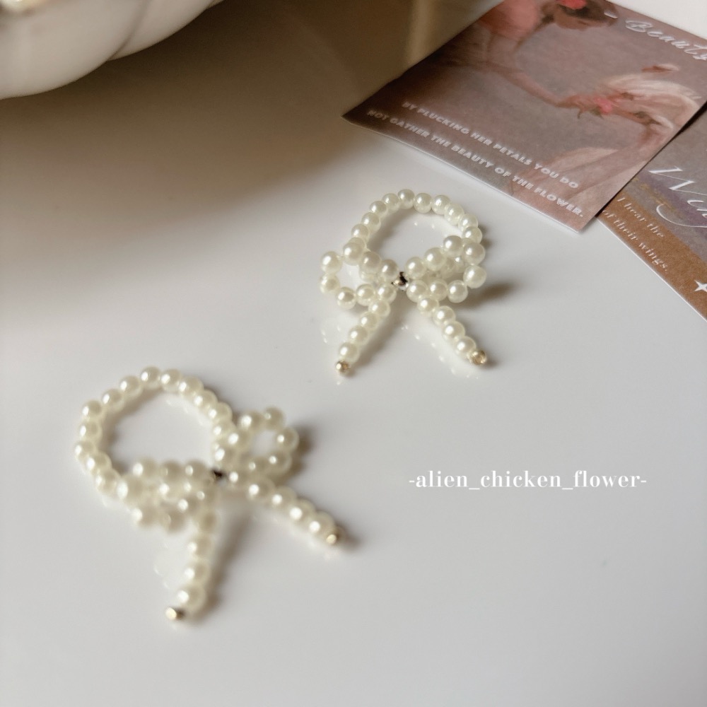 𝓐𝓬𝓯🍿外星家ㄟ串珠戒指·͜· 少女ㄟ浪漫蝴蝶結🎀-細節圖3