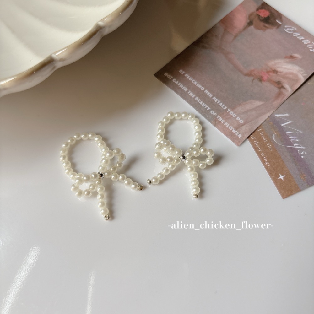 𝓐𝓬𝓯🍿外星家ㄟ串珠戒指·͜· 少女ㄟ浪漫蝴蝶結🎀-細節圖4