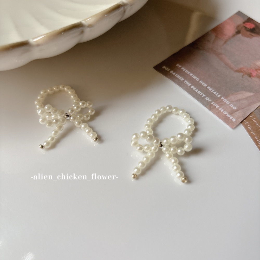 𝓐𝓬𝓯🍿外星家ㄟ串珠戒指·͜· 少女ㄟ浪漫蝴蝶結🎀-細節圖5