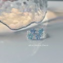 𝓐𝓬𝓯🍿外星家ㄟ串珠戒指·͜· 冬季琉璃世界的雪花❄️-規格圖7