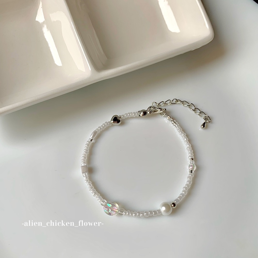 𝓐𝓬𝓯🍿外星家ㄟ串珠手鍊·͜· 銀月ㄉ願望手鍊🌙·͜· 手工串珠·͜· 串珠手鍊·͜· 手鍊·͜· 手環-細節圖4