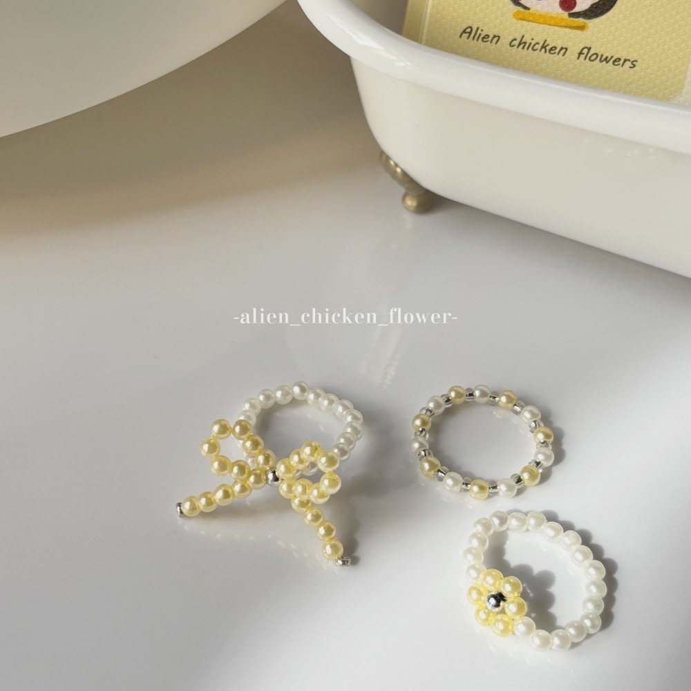 𝓐𝓬𝓯🍿外星家ㄟ串珠戒指·͜· 冬日和諧ㄉ可愛小雞黃🐥系列戒指·͜· 手工串珠·͜· 串珠戒指·͜· 戒指-細節圖6