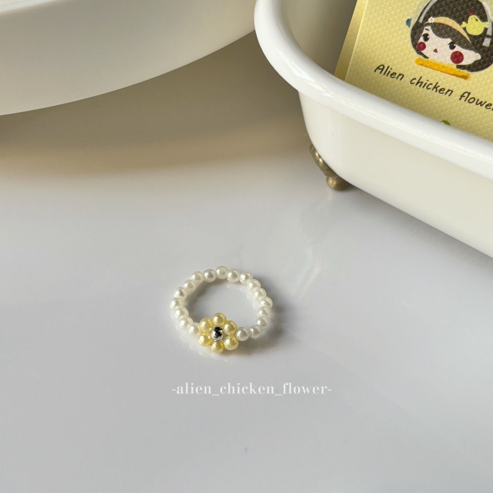 𝓐𝓬𝓯🍿外星家ㄟ串珠戒指·͜· 冬日和諧ㄉ可愛小雞黃🐥系列戒指·͜· 手工串珠·͜· 串珠戒指·͜· 戒指-細節圖8
