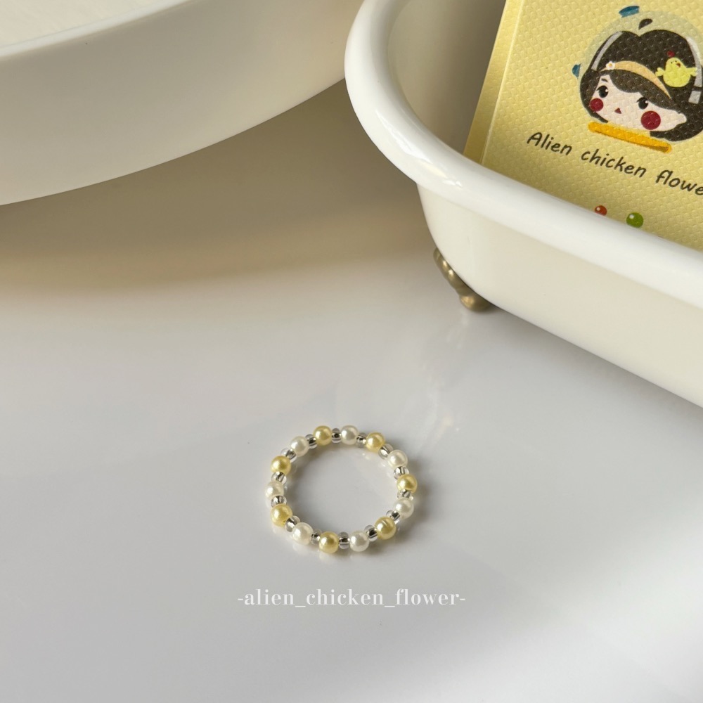 𝓐𝓬𝓯🍿外星家ㄟ串珠戒指·͜· 冬日和諧ㄉ可愛小雞黃🐥系列戒指·͜· 手工串珠·͜· 串珠戒指·͜· 戒指-規格圖9