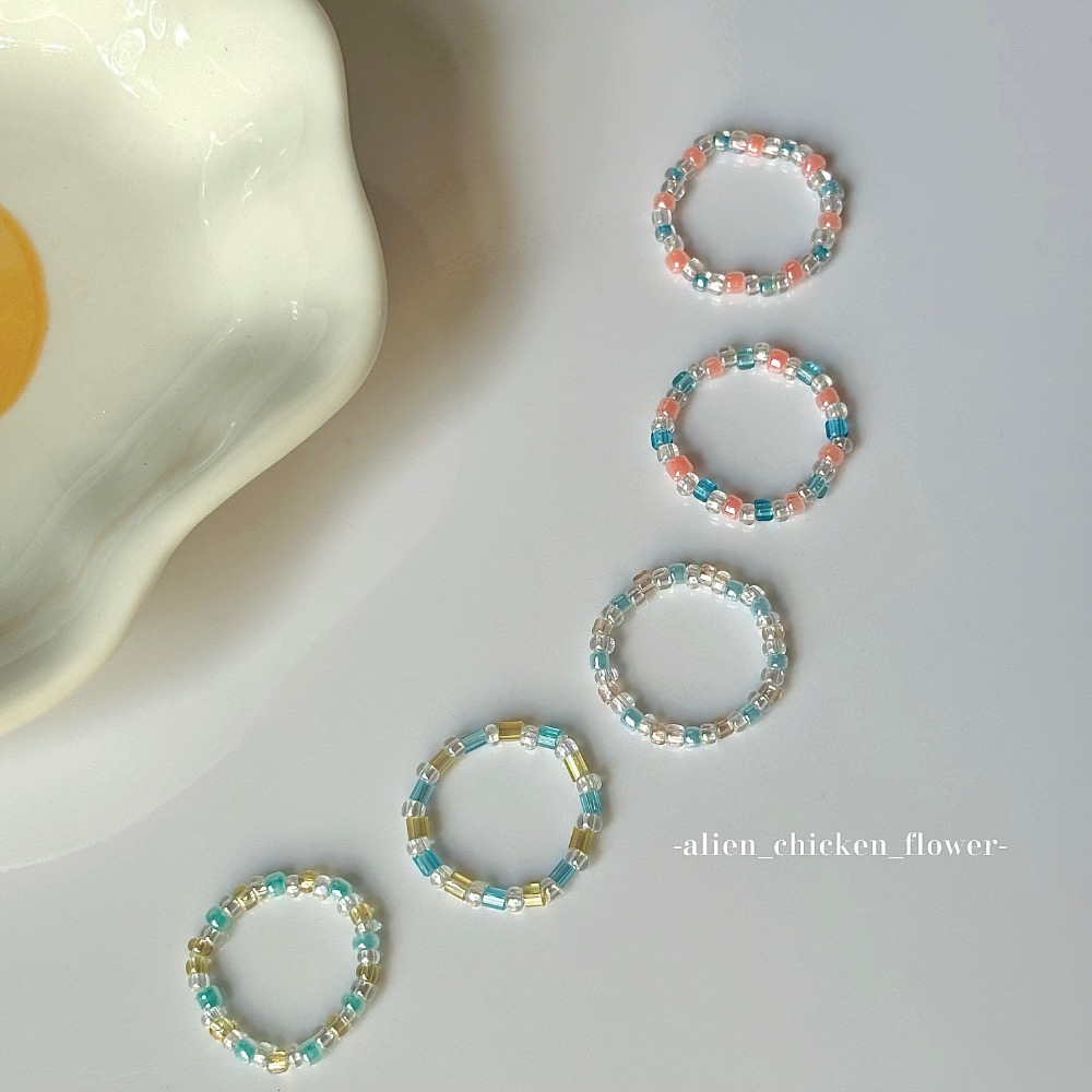 𝓐𝓬𝓯🍿外星家ㄟ串珠戒指·͜· ✨透亮夏天小糖果🍬系列·͜· 手工串珠·͜· 串珠戒指·͜· 戒指·͜·-細節圖4