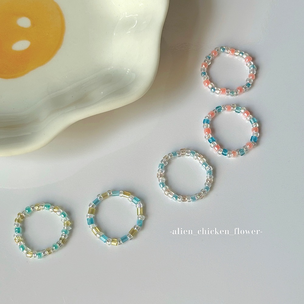 𝓐𝓬𝓯🍿外星家ㄟ串珠戒指·͜· ✨透亮夏天小糖果🍬系列·͜· 手工串珠·͜· 串珠戒指·͜· 戒指·͜·-細節圖7
