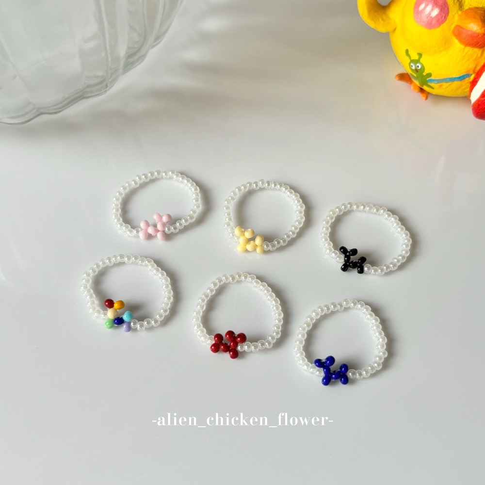 𝓐𝓬𝓯🍿外星家ㄟ串珠戒指·͜· 氣球小狗們開派對🎈🎉系列·͜· 手工串珠·͜· 串珠戒指·͜· 戒指·͜·-細節圖3