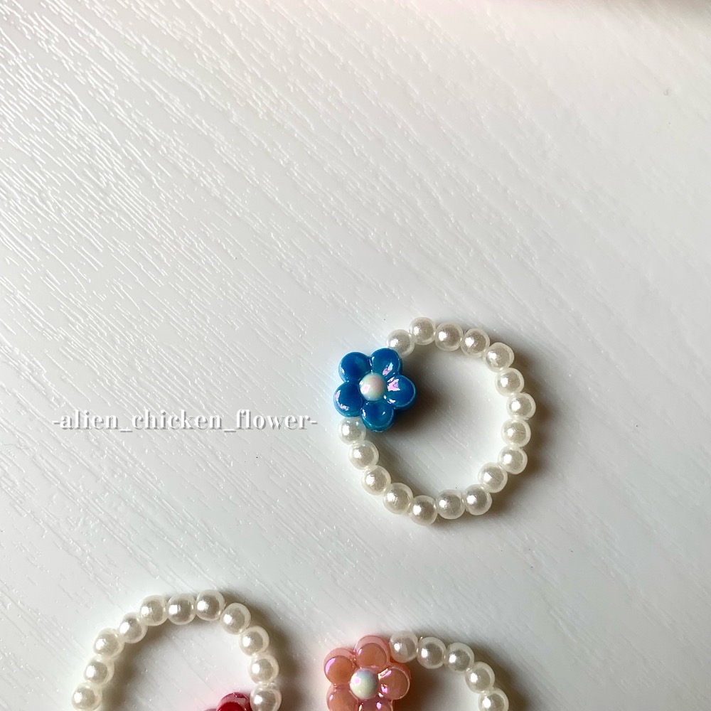𝓐𝓬𝓯🍿外星家ㄟ串珠戒指·͜· 飽和色系小花花系列·͜· 手工串珠·͜· 串珠戒指·͜· 戒指·͜·-規格圖9
