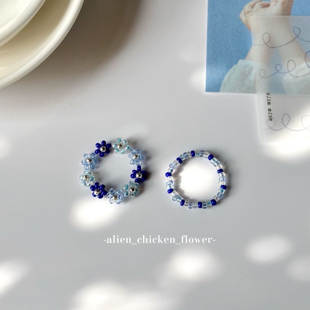 𝓐𝓬𝓯🍿外星家ㄟ串珠戒指·͜· ✨蔚藍早起童話🌬️系列·͜· 手工串珠·͜· 串珠戒指·͜· 戒指·͜·-細節圖3