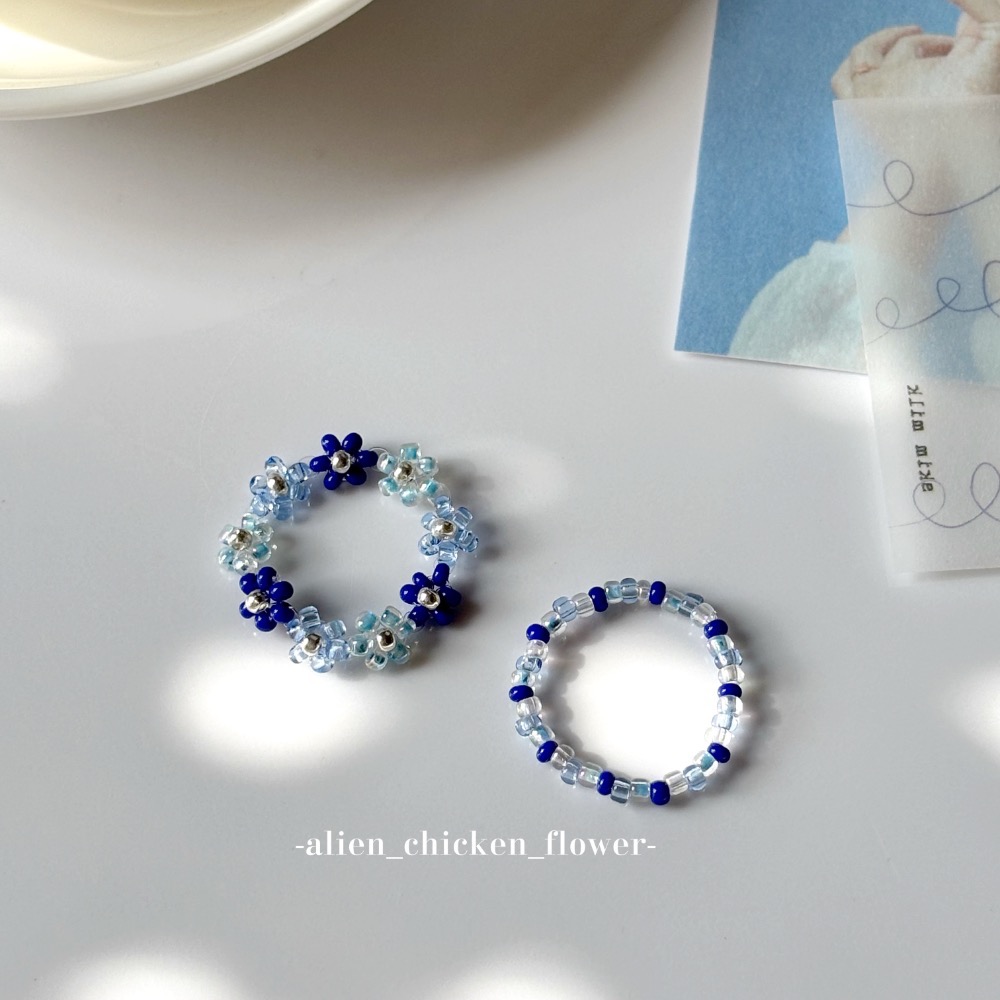 𝓐𝓬𝓯🍿外星家ㄟ串珠戒指·͜· ✨蔚藍早起童話🌬️系列·͜· 手工串珠·͜· 串珠戒指·͜· 戒指·͜·-細節圖4