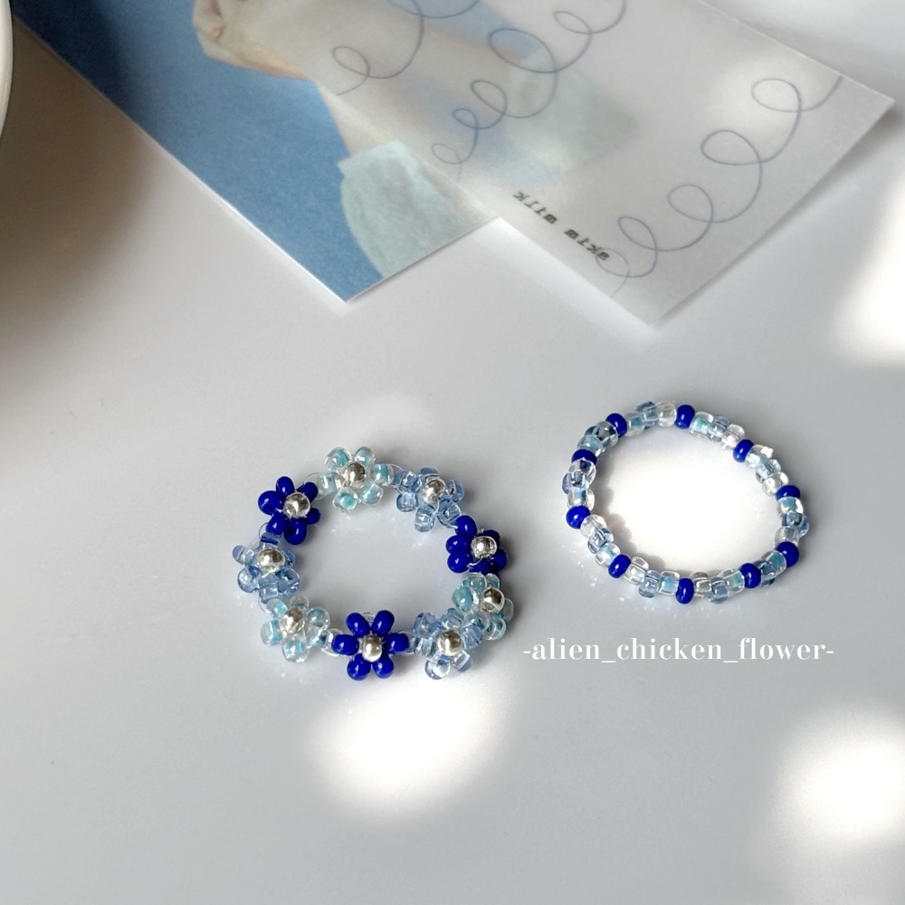 𝓐𝓬𝓯🍿外星家ㄟ串珠戒指·͜· ✨蔚藍早起童話🌬️系列·͜· 手工串珠·͜· 串珠戒指·͜· 戒指·͜·-細節圖5