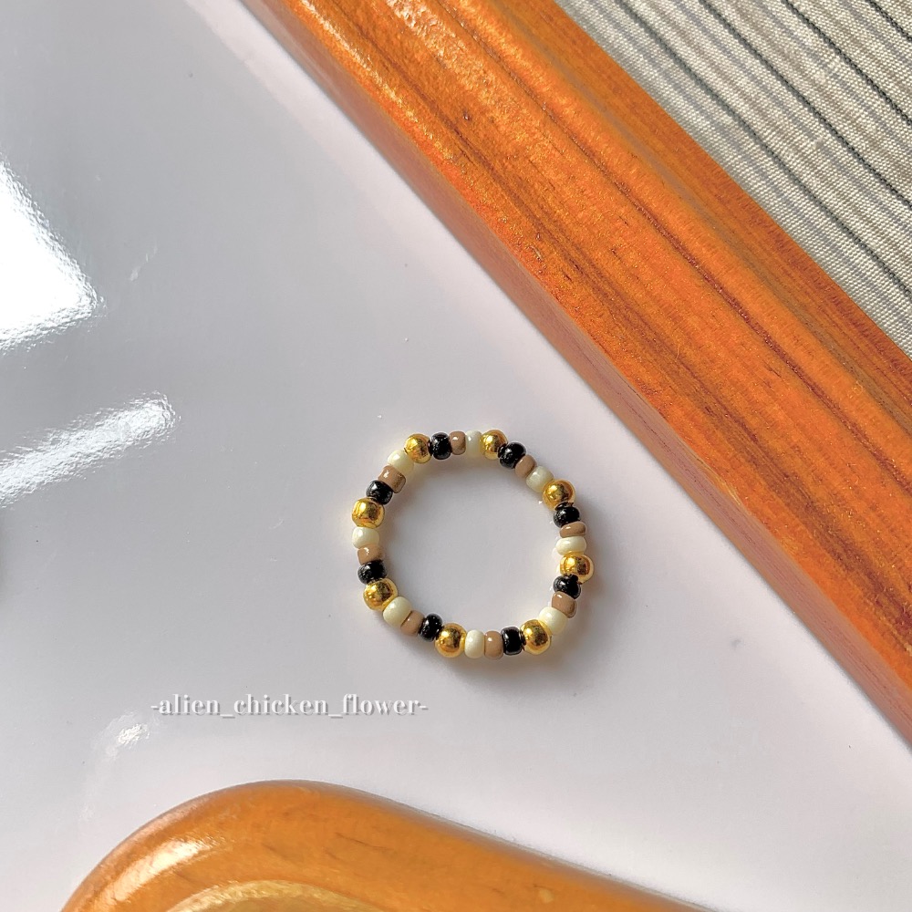 𝓐𝓬𝓯🍿外星家ㄟ串珠戒指·͜· 韓國雜貨飾品店氛圍✨串珠小戒指系列·͜· 手工串珠·͜· 串珠戒指·͜· 戒指-細節圖7