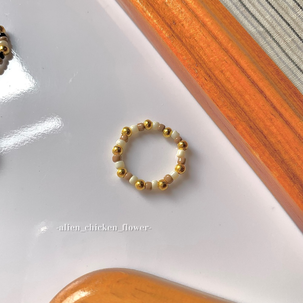 𝓐𝓬𝓯🍿外星家ㄟ串珠戒指·͜· 韓國雜貨飾品店氛圍✨串珠小戒指系列·͜· 手工串珠·͜· 串珠戒指·͜· 戒指-規格圖8