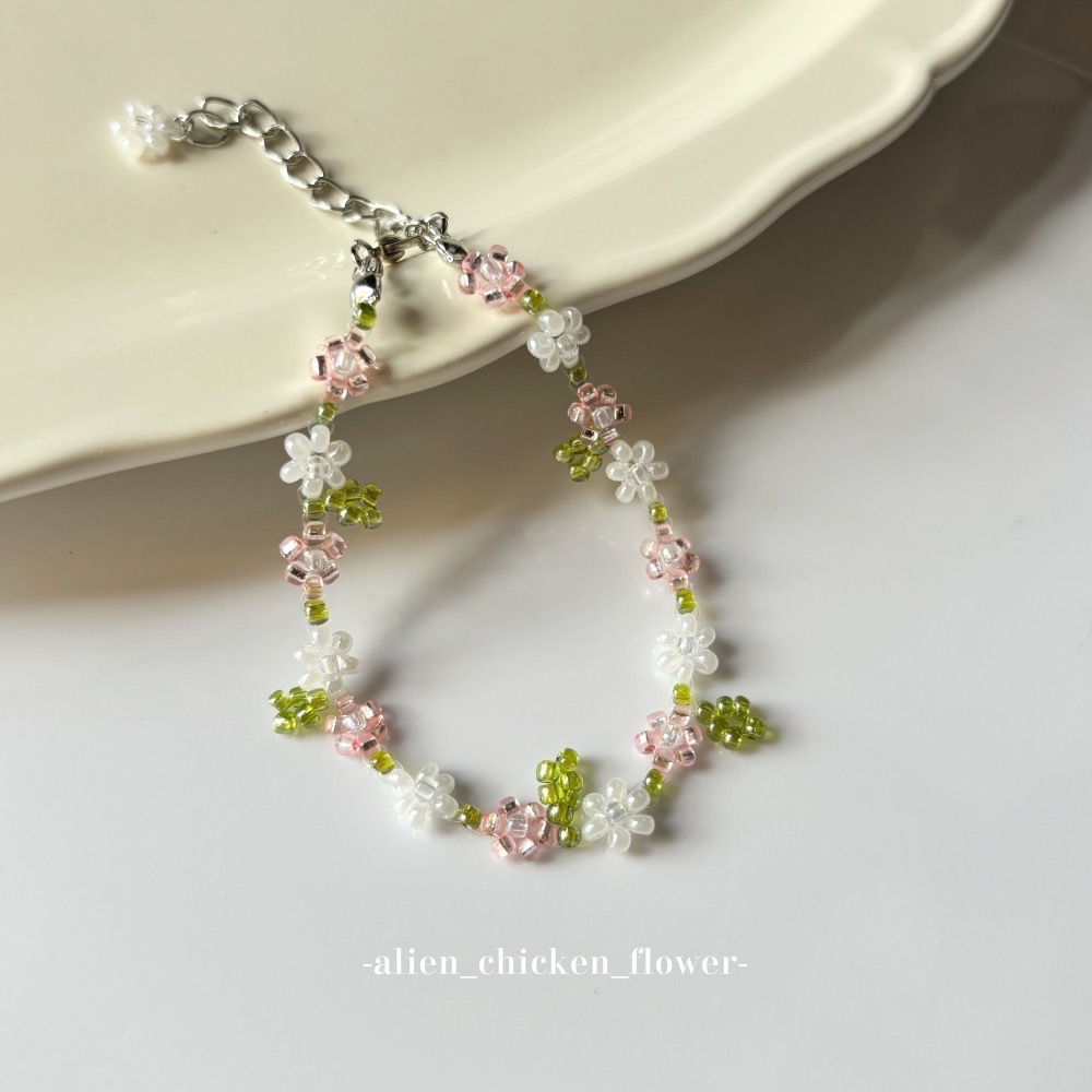 ✨白桃花園🍑原創串珠花花手鏈