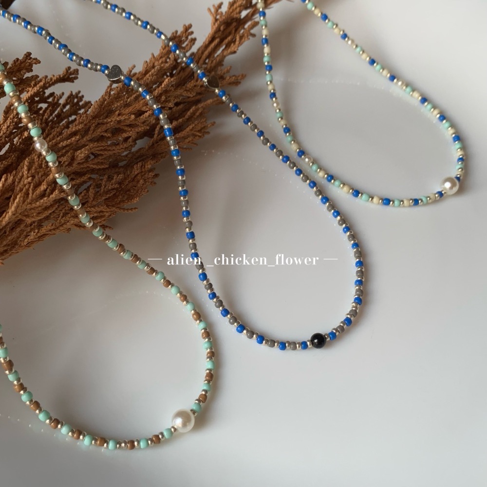 ￼𝓐𝓬𝓯🍿外星家ㄟ串珠項鍊·͜· 落葉知秋🍂·͜· 手工串珠·͜· 串珠項鍊·͜· 項鍊·͜·韓系串珠項鍊-細節圖3