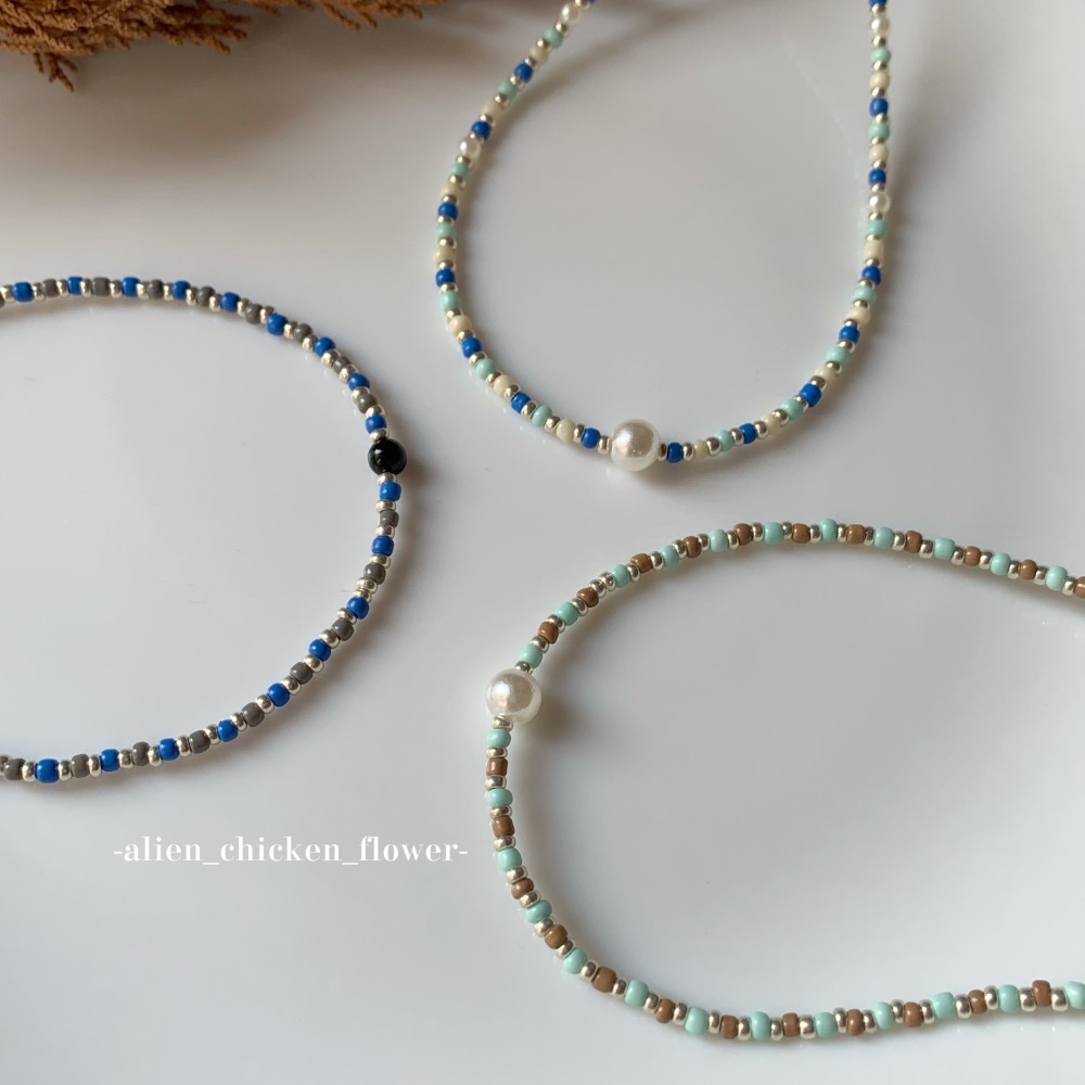 ￼𝓐𝓬𝓯🍿外星家ㄟ串珠項鍊·͜· 落葉知秋🍂·͜· 手工串珠·͜· 串珠項鍊·͜· 項鍊·͜·韓系串珠項鍊-細節圖6