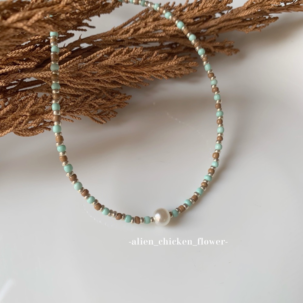 ￼𝓐𝓬𝓯🍿外星家ㄟ串珠項鍊·͜· 落葉知秋🍂·͜· 手工串珠·͜· 串珠項鍊·͜· 項鍊·͜·韓系串珠項鍊-細節圖11