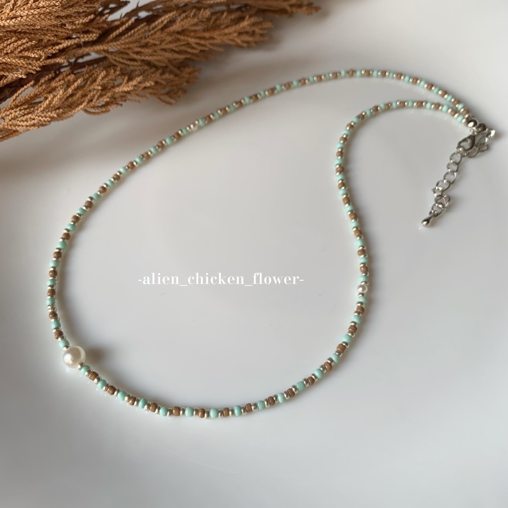 ￼𝓐𝓬𝓯🍿外星家ㄟ串珠項鍊·͜· 落葉知秋🍂·͜· 手工串珠·͜· 串珠項鍊·͜· 項鍊·͜·韓系串珠項鍊-規格圖11