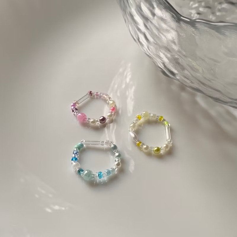 𝓐𝓬𝓯🍿外星家ㄟ串珠戒指·͜· 美人魚ㄉ友誼戒指·͜· 手工串珠·͜· 串珠戒指·͜· 戒指·͜·-細節圖3