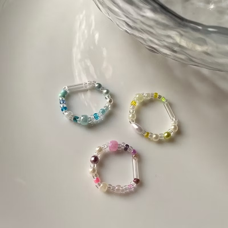 𝓐𝓬𝓯🍿外星家ㄟ串珠戒指·͜· 美人魚ㄉ友誼戒指·͜· 手工串珠·͜· 串珠戒指·͜· 戒指·͜·-細節圖5