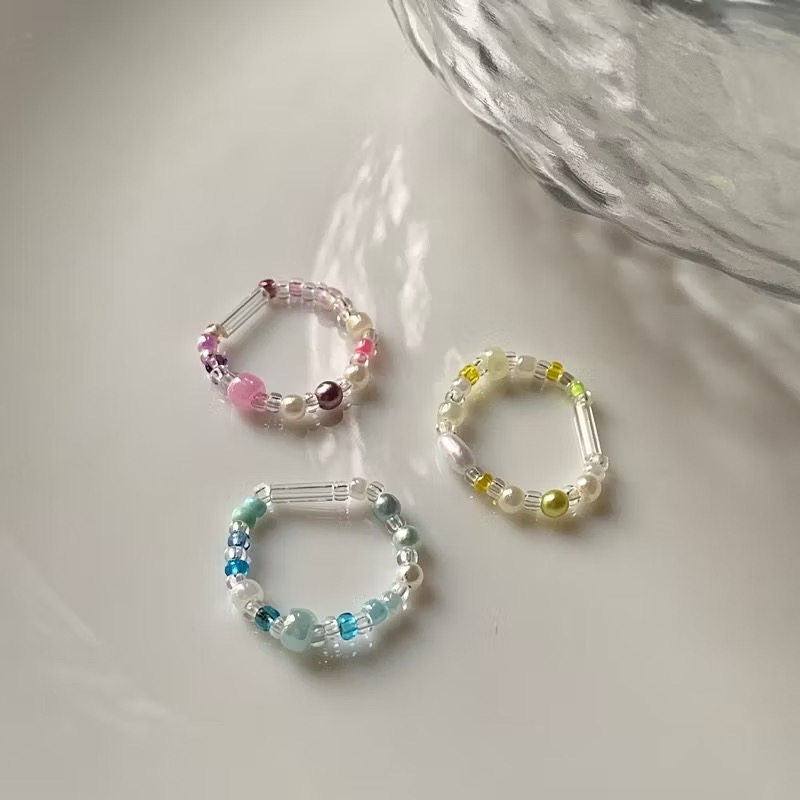 𝓐𝓬𝓯🍿外星家ㄟ串珠戒指·͜· 美人魚ㄉ友誼戒指·͜· 手工串珠·͜· 串珠戒指·͜· 戒指·͜·-細節圖6