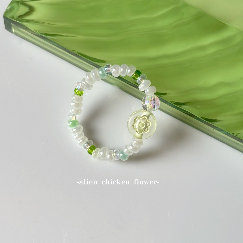 𝓐𝓬𝓯🍿外星家ㄟ串珠戒指·͜· 抹茶櫻花甜菓子🍡系列·͜· 手工串珠·͜· 串珠戒指·͜· 戒指·͜·-細節圖8