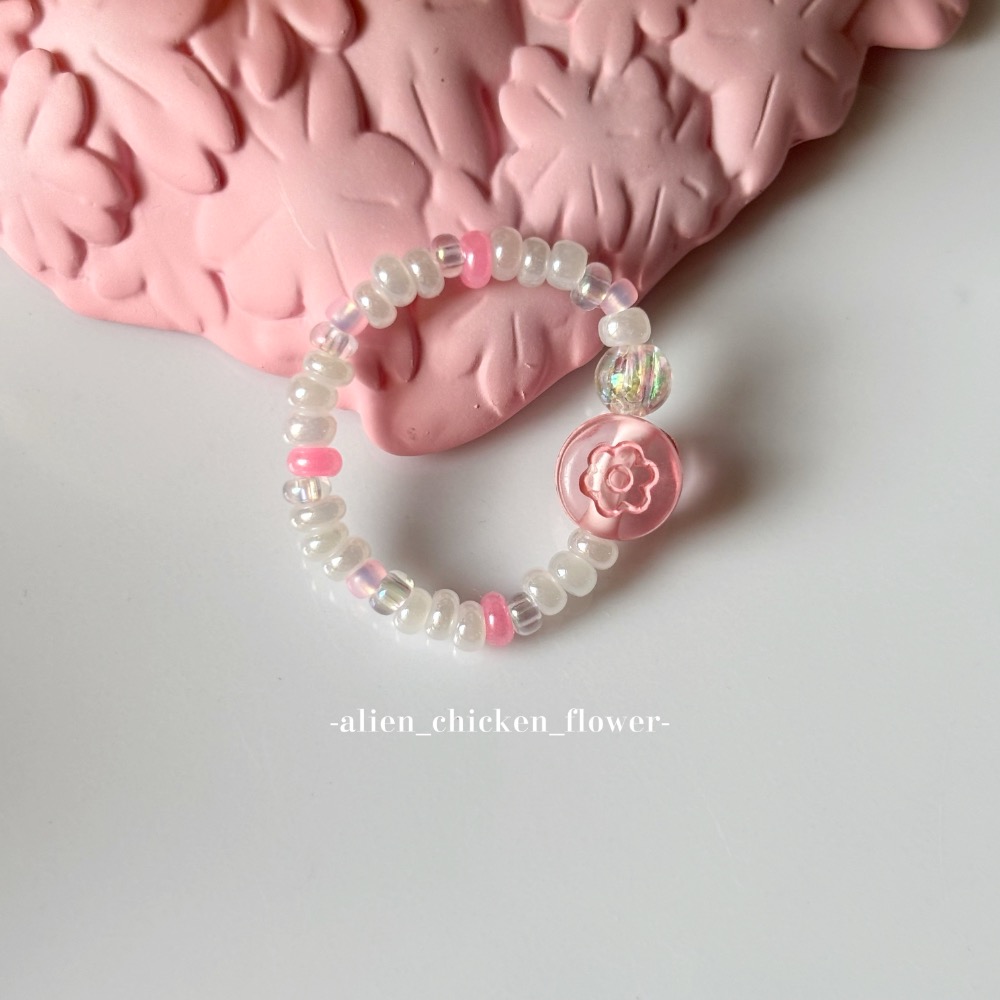 𝓐𝓬𝓯🍿外星家ㄟ串珠戒指·͜· 抹茶櫻花甜菓子🍡系列·͜· 手工串珠·͜· 串珠戒指·͜· 戒指·͜·-規格圖8