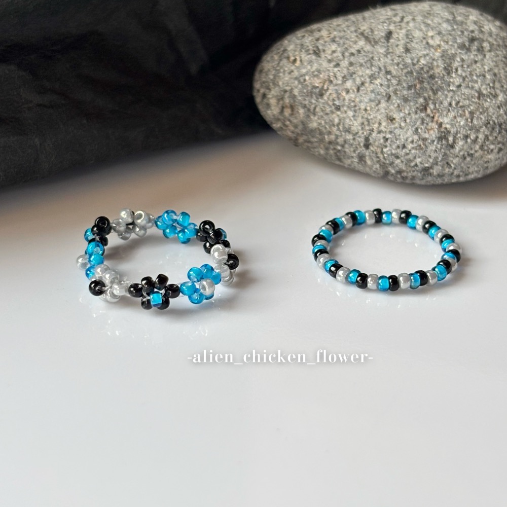 𝓐𝓬𝓯🍿外星家ㄟ串珠戒指·͜· 🛸溫室神秘外星花👽系列·͜· 手工串珠·͜· 串珠戒指·͜· 戒指·͜·-細節圖3