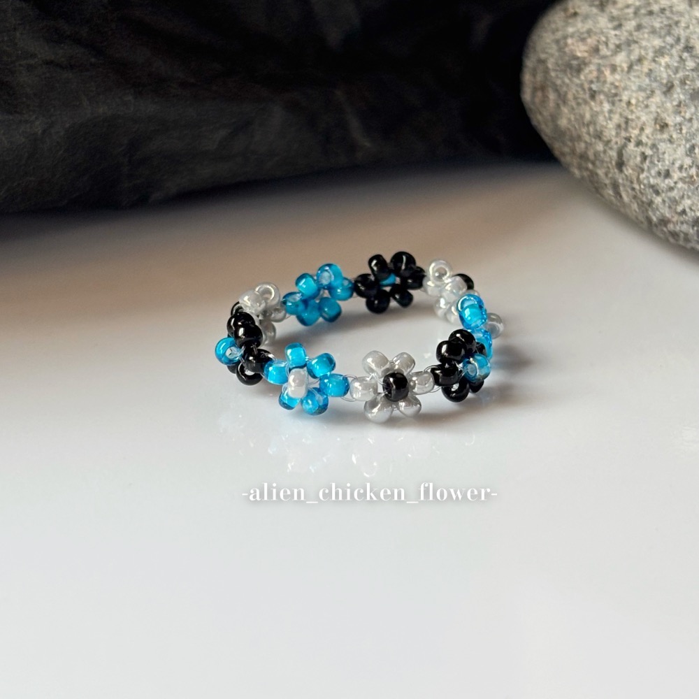 𝓐𝓬𝓯🍿外星家ㄟ串珠戒指·͜· 🛸溫室神秘外星花👽系列·͜· 手工串珠·͜· 串珠戒指·͜· 戒指·͜·-規格圖7