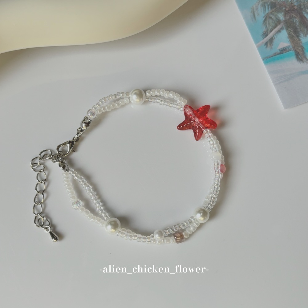 𝓐𝓬𝓯🍿外星家ㄟ串珠手鍊·͜· 自由ㄉ海洋世界之星🐚🌊原創串珠手鏈· 手工串珠·͜· 串珠手鍊·͜· 手鍊·-細節圖2
