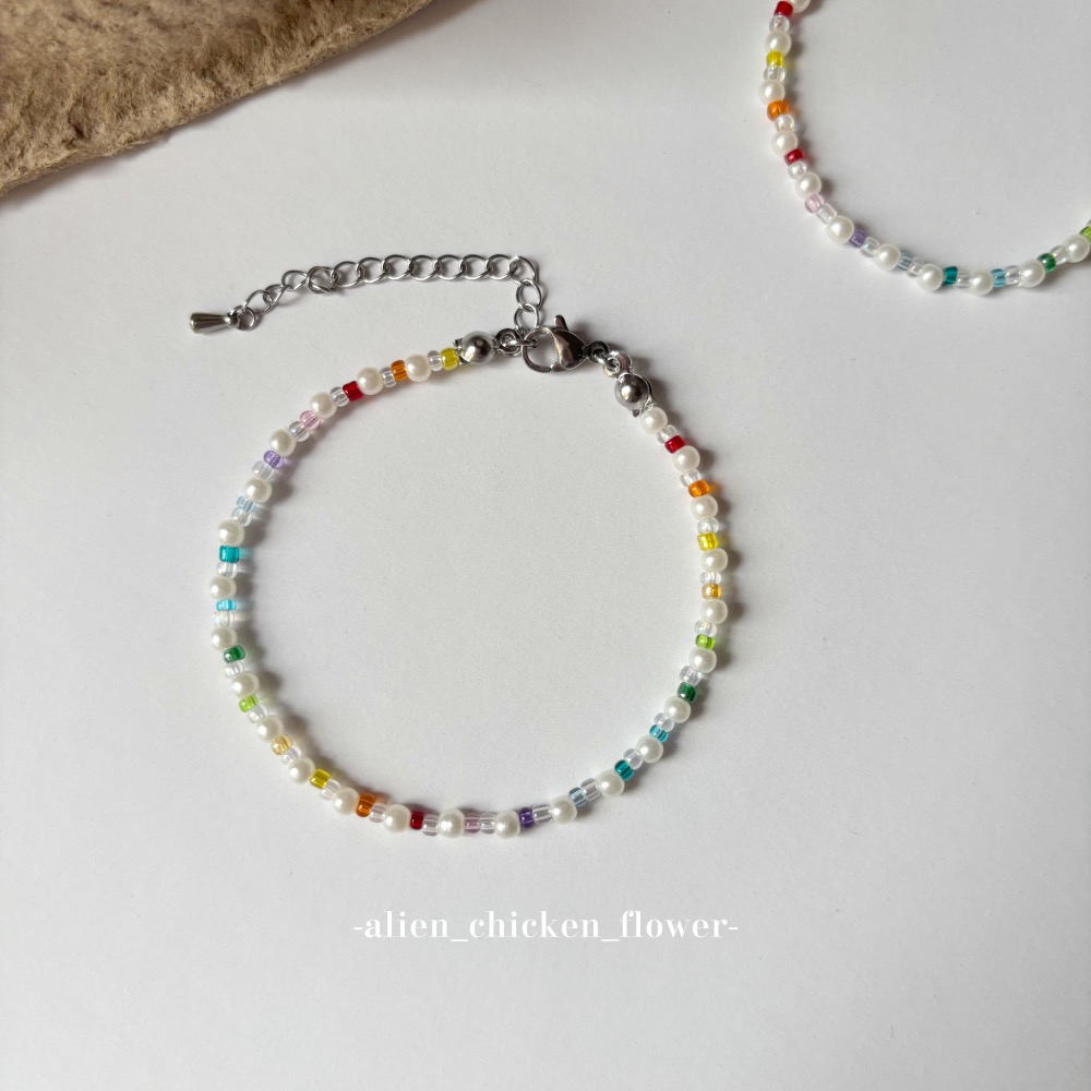 七彩小精靈🧚‍♂️手鏈（不鏽鋼扣環款