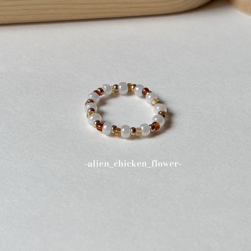𝓐𝓬𝓯🍿外星家ㄟ串珠戒指·͜· 秋雪小花🍂☃️系列·͜· 手工串珠·͜· 串珠戒指·͜· 戒指·͜·-規格圖8
