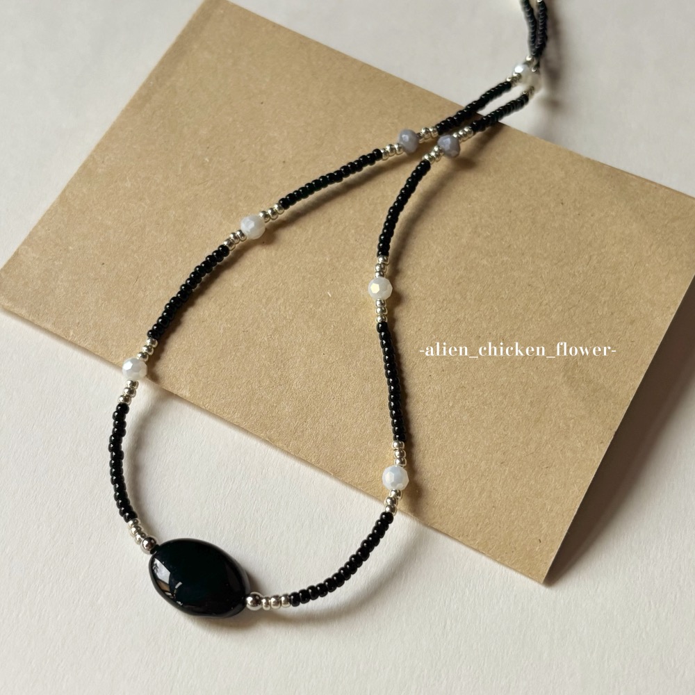𝓐𝓬𝓯🍿外星家ㄟ串珠項鍊·͜· 尋覓者ㄉ靜默構圖⏱️原創串珠項鏈·͜· 手工串珠·͜· 串珠項鍊·͜· 項鍊-細節圖3