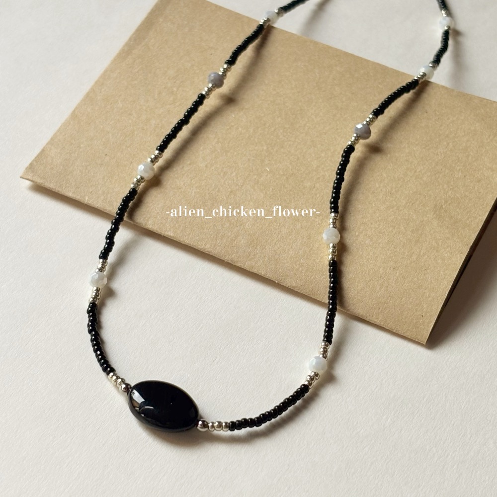 𝓐𝓬𝓯🍿外星家ㄟ串珠項鍊·͜· 尋覓者ㄉ靜默構圖⏱️原創串珠項鏈·͜· 手工串珠·͜· 串珠項鍊·͜· 項鍊-細節圖4