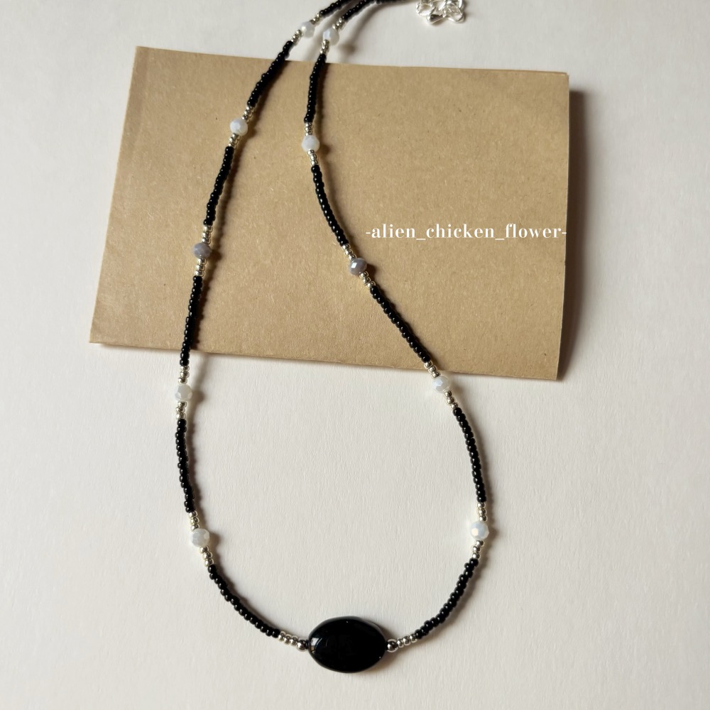 𝓐𝓬𝓯🍿外星家ㄟ串珠項鍊·͜· 尋覓者ㄉ靜默構圖⏱️原創串珠項鏈·͜· 手工串珠·͜· 串珠項鍊·͜· 項鍊-細節圖8