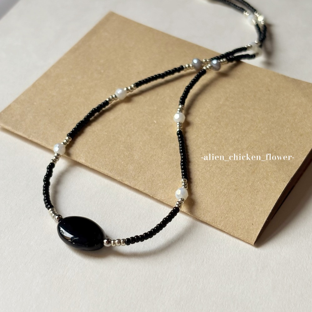 𝓐𝓬𝓯🍿外星家ㄟ串珠項鍊·͜· 尋覓者ㄉ靜默構圖⏱️原創串珠項鏈·͜· 手工串珠·͜· 串珠項鍊·͜· 項鍊-細節圖10