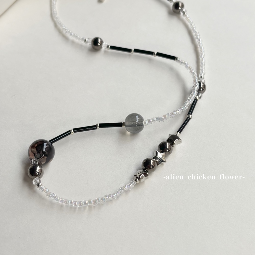 𝓐𝓬𝓯🍿外星家ㄟ串珠項鍊·͜· 🪐黑洞銀河系🌙原創串珠項鍊·͜· 手工串珠·͜· 串珠項鍊·͜· 項鍊·͜·-細節圖6