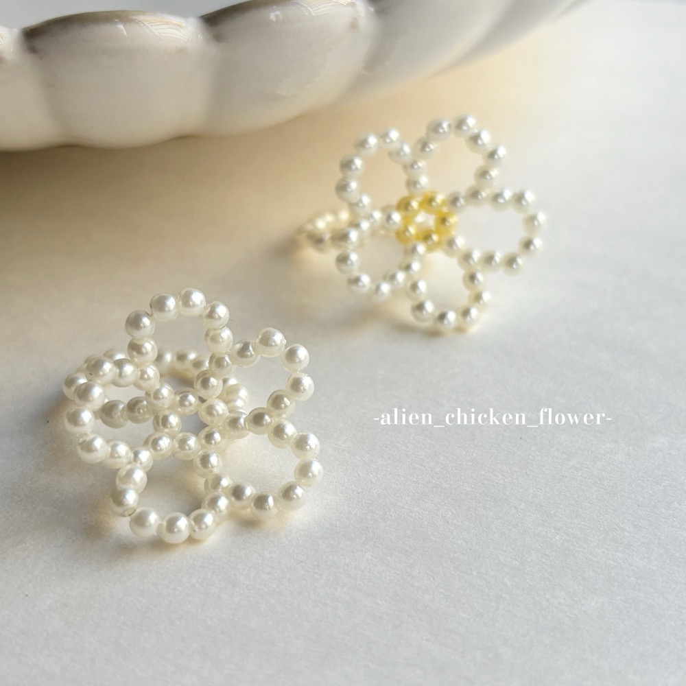 𝓐𝓬𝓯🍿外星家ㄟ串珠戒指·͜· 哇！是優雅ㄉ大花花🩰✨系列戒指·͜· 手工串珠·͜· 串珠戒指·͜· 戒指·͜-細節圖6