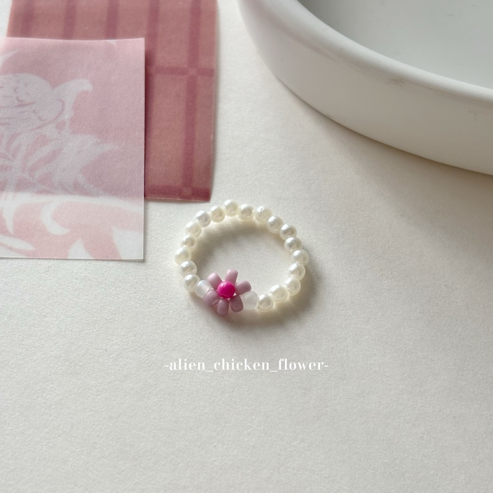 𝓐𝓬𝓯🍿外星家ㄟ串珠戒指·͜· 櫻花雲朵🌸☁️系列串珠戒指·͜· 手工串珠·͜· 串珠戒指·͜· 戒指·͜·-規格圖9
