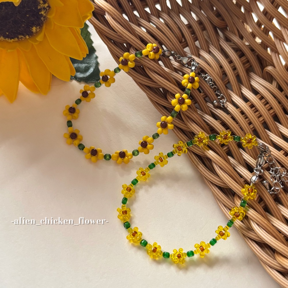 𝓐𝓬𝓯🍿外星家ㄟ串珠手鍊·͜· 🌻喜歡陽光ㄉ向日葵手鏈☀️系列·͜· 手工串珠·͜· 串珠手鏈· 手鍊·͜·-細節圖5