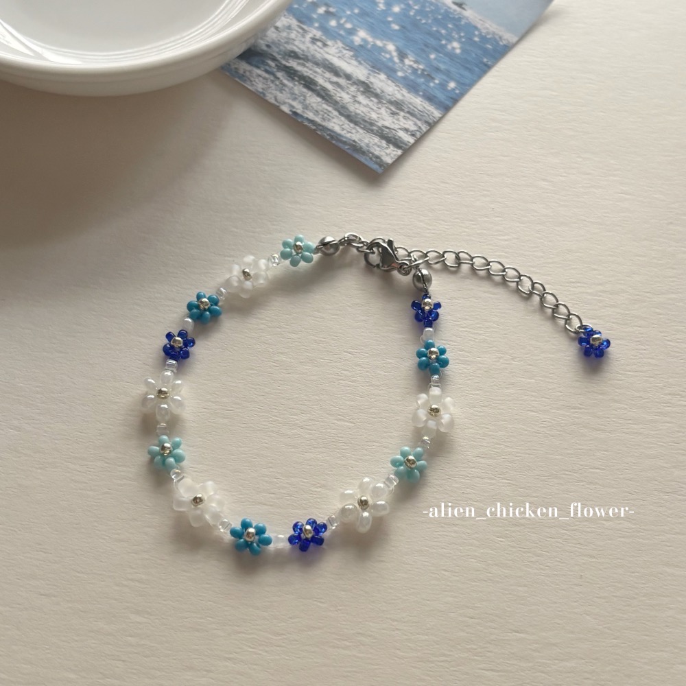 𝓐𝓬𝓯🍿外星家ㄟ串珠手鍊·͜·🌊浪花泡沫花花串珠手鏈·͜· 手工串珠·͜· 串珠手鏈· 手鍊·͜· 手環-細節圖3