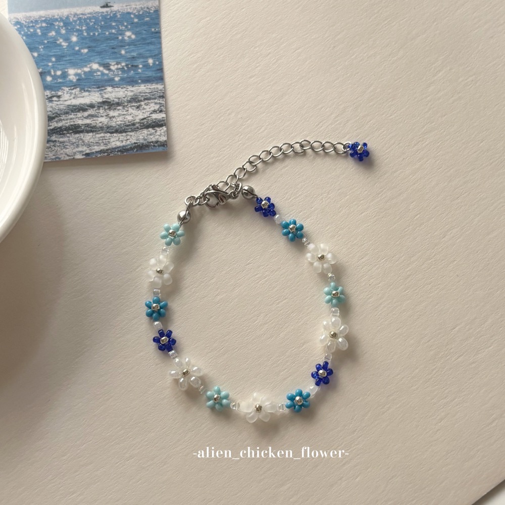 𝓐𝓬𝓯🍿外星家ㄟ串珠手鍊·͜·🌊浪花泡沫花花串珠手鏈·͜· 手工串珠·͜· 串珠手鏈· 手鍊·͜· 手環-細節圖5