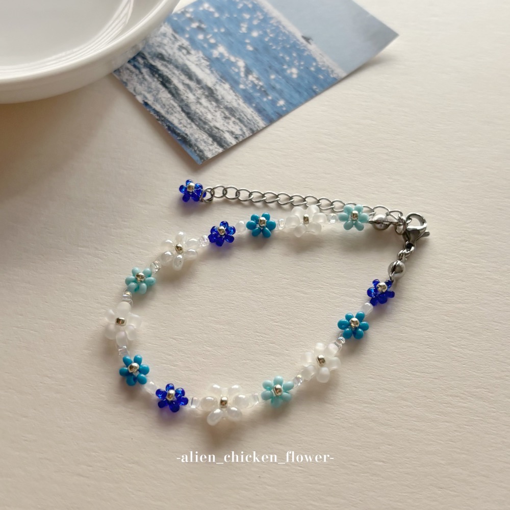 𝓐𝓬𝓯🍿外星家ㄟ串珠手鍊·͜·🌊浪花泡沫花花串珠手鏈·͜· 手工串珠·͜· 串珠手鏈· 手鍊·͜· 手環-細節圖6