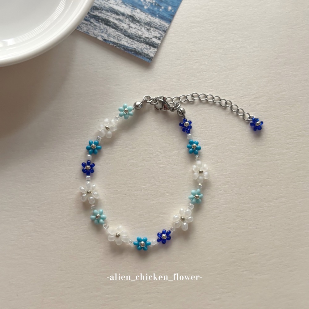 𝓐𝓬𝓯🍿外星家ㄟ串珠手鍊·͜·🌊浪花泡沫花花串珠手鏈·͜· 手工串珠·͜· 串珠手鏈· 手鍊·͜· 手環-規格圖7