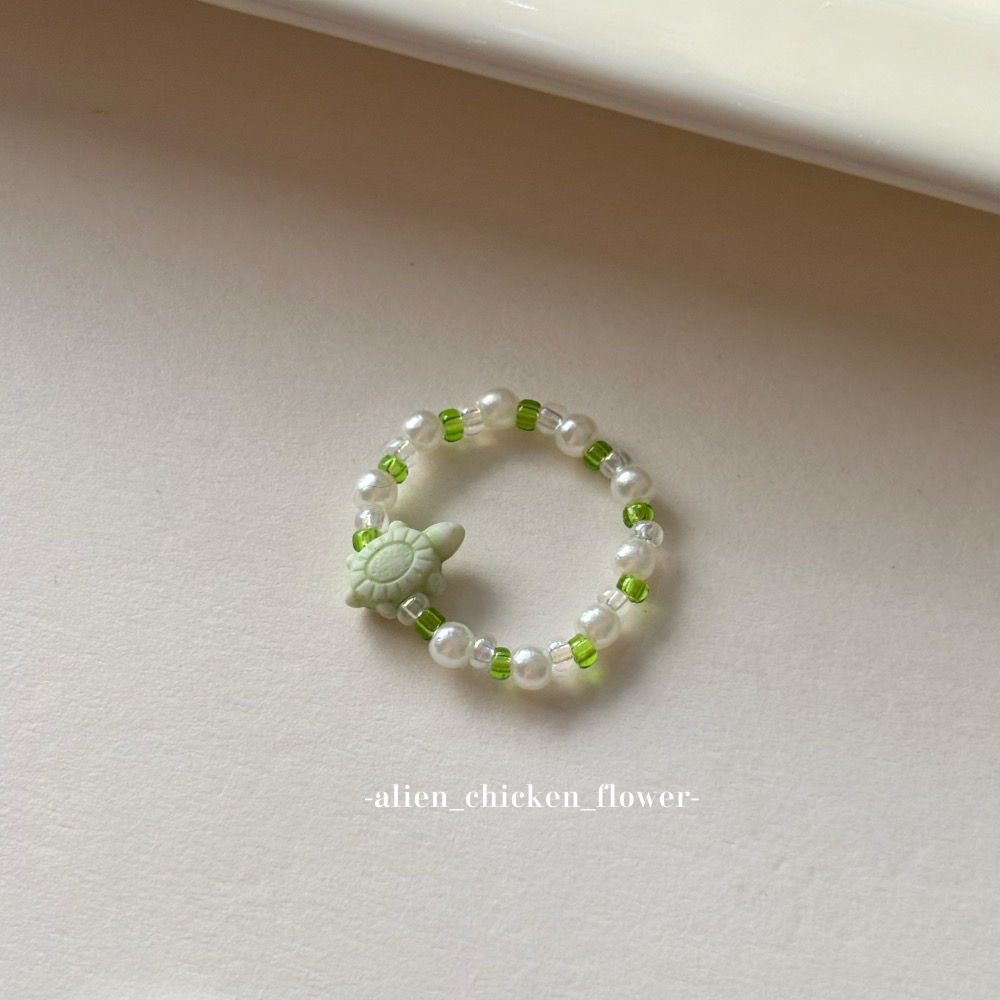 深得我心滴加一點優雅白小烏龜戒指🐢