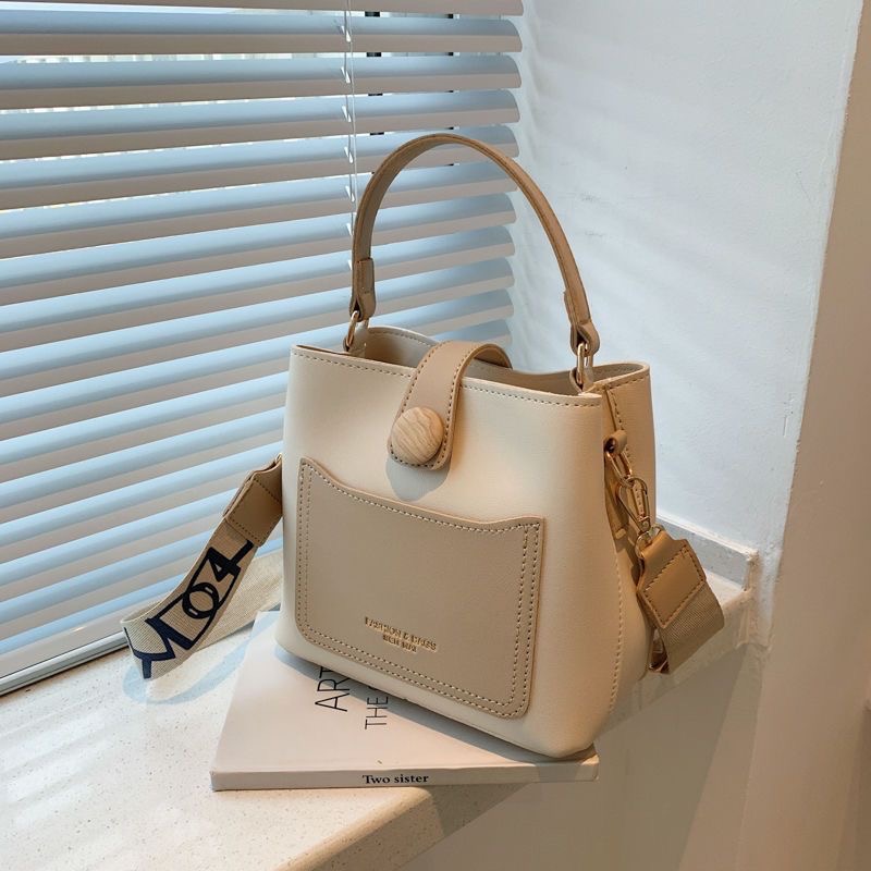 韓版撞色手提包-細節圖2