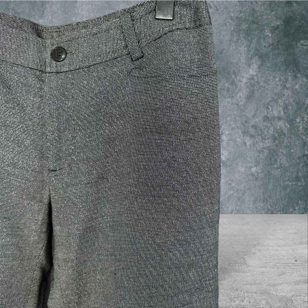 二手 MK 黑銀 九成三新 高質感羊毛絲細緻閃爍低腰喇叭38號 休閒 長褲 VA1108﹝凡賽蘇﹞-細節圖2