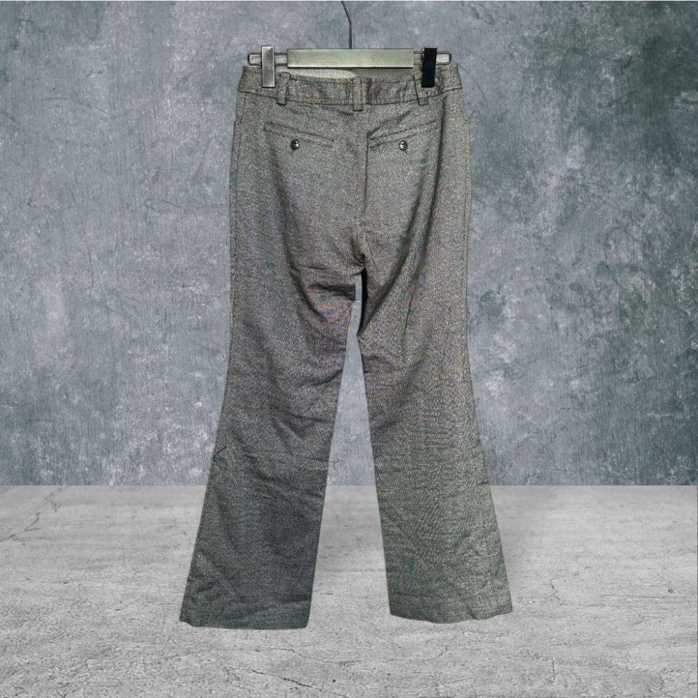 二手 MK 黑銀 九成三新 高質感羊毛絲細緻閃爍低腰喇叭38號 休閒 長褲 VA1108﹝凡賽蘇﹞-細節圖3