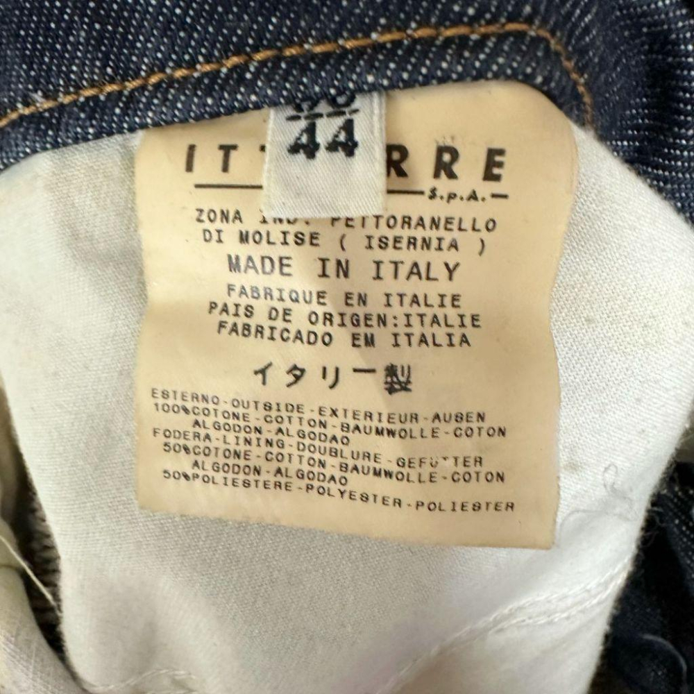 二手 D&G 義大利製 藍黃 九成三新 低腰原色單寧虎紋後開衩狂野獵裝44號 牛仔 短裙 VA1004﹝凡賽蘇﹞-細節圖5