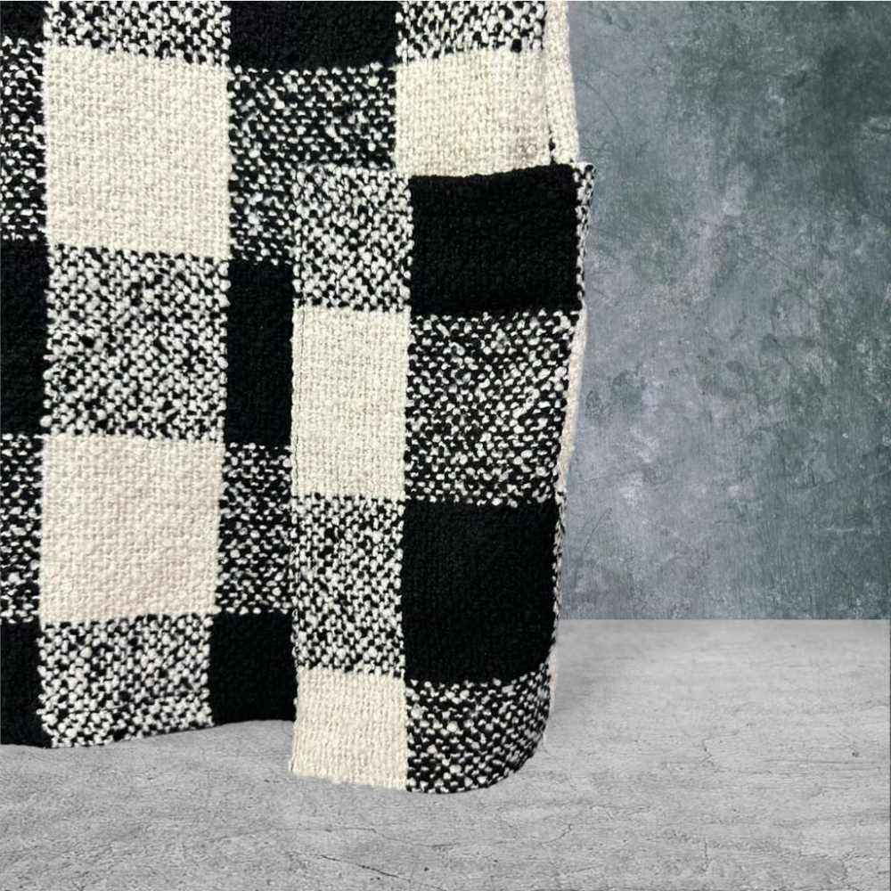 二手 TOKYO FASHION東京著衣 黑白 九成五新 針織毛呢格紋吊帶背心裙S號 無袖 洋裝 VA921﹝凡賽蘇﹞-細節圖3